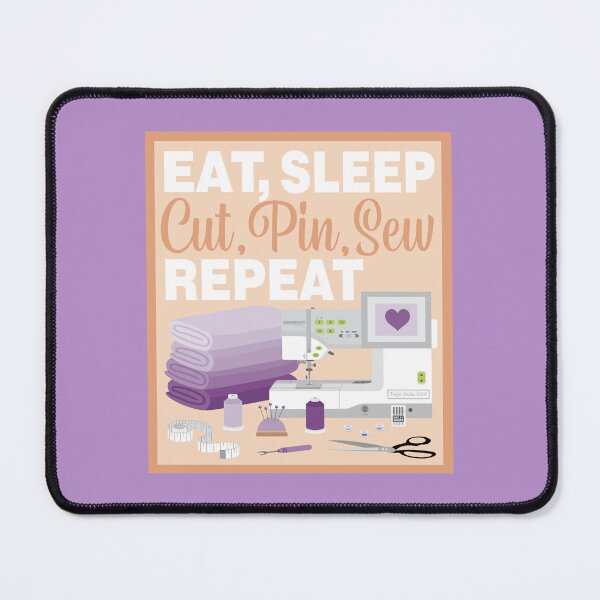 Item preview, Eat Sleep Repeat General Sewing - Embroidery Machine - PURPLE designed and sold by StellarFX.
