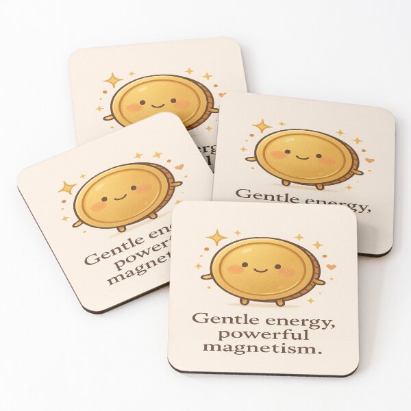 Item preview, Soft but Lucky – Motivational Coin Charm designed and sold by Neovibe Print.