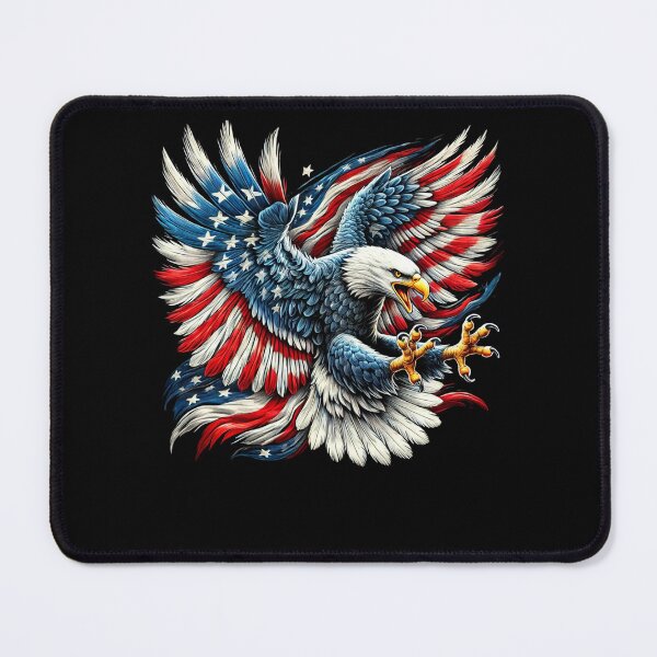 Item preview, Patriotic Eagle American Flag Wings 4th of July USA Freedom designed and sold by ohmier.