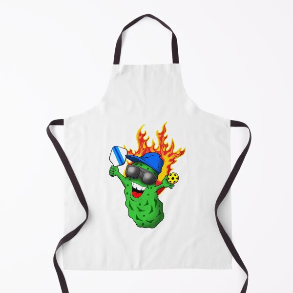 Item preview, Pickleball Player on Fire. Cartoon Logo Design. designed and sold by Uncle Steve The Cartoonguy's Pickleball Madness..