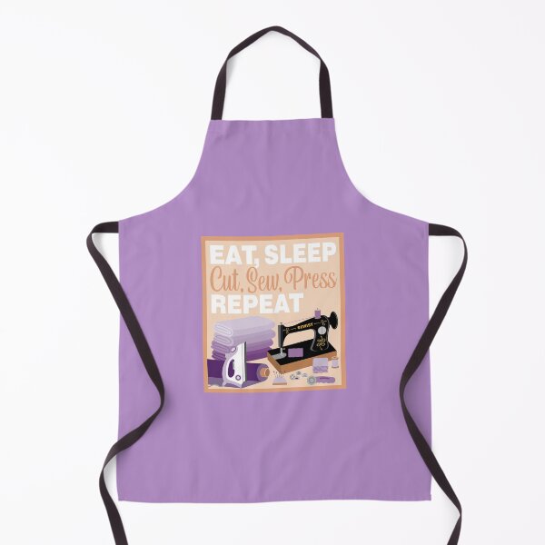 Item preview, Eat Sleep Repeat Quilting - Old Machine - PURPLE designed and sold by StellarFX.