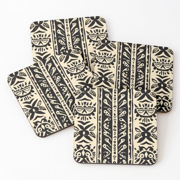 Item preview, Polynesian Tribal Pattern – Bold Black Geometric Design designed and sold by Myra365Art.