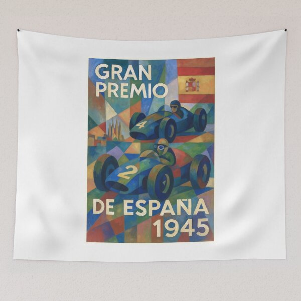 Item preview, Póster de carreras del Gran Premio de España de 1945 designed and sold by retrographics.