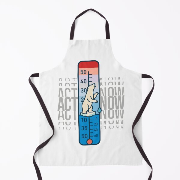 Item preview, Planet’s Fever Chart: Polar Bear on Ice Floe – Climate Change Alert for Conscious Collectors designed and sold by H Jonas.
