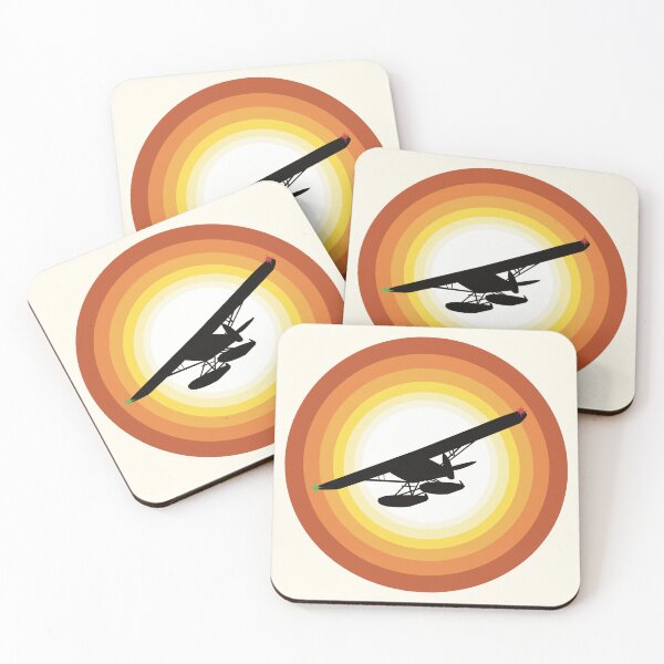 Item preview, Seaplane Flying at Sunrise Retro Aviation Design designed and sold by skye-studio.