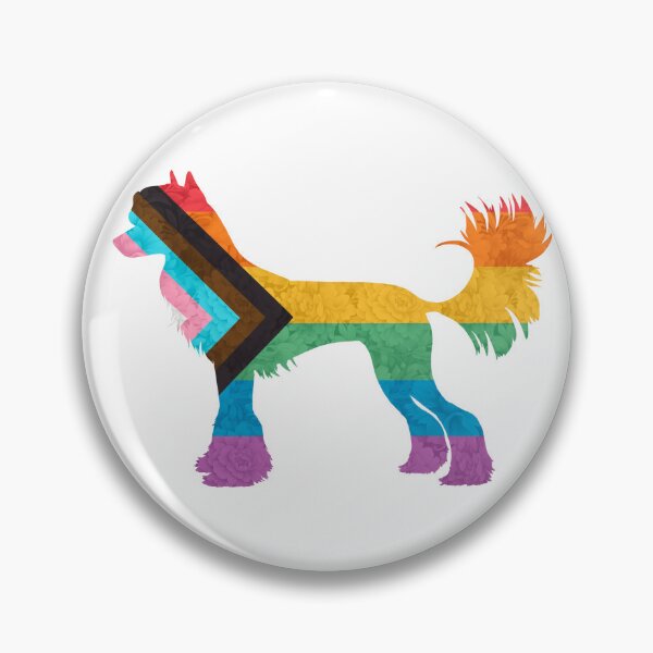 Item preview, Progress Pride Chinese Crested Dog designed and sold by Spinyflowerart.