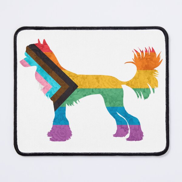 Item preview, Progress Pride Chinese Crested Dog designed and sold by Spinyflowerart.