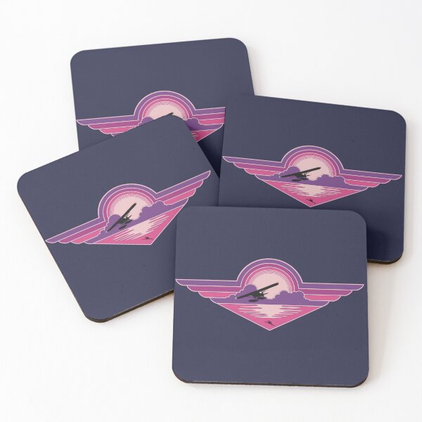Item preview, Seaplane Flying at Sunrise Pilot Wings Aviation Design designed and sold by skye-studio.