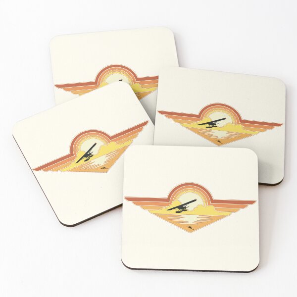 Item preview, Seaplane Flying at Sunrise Pilot Wings Aviation Design designed and sold by skye-studio.