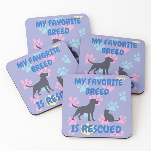 Item preview, My Favorite Breed Is Rescued – Cute Dog and Cat Rescue Design designed and sold by donwillisjrart.