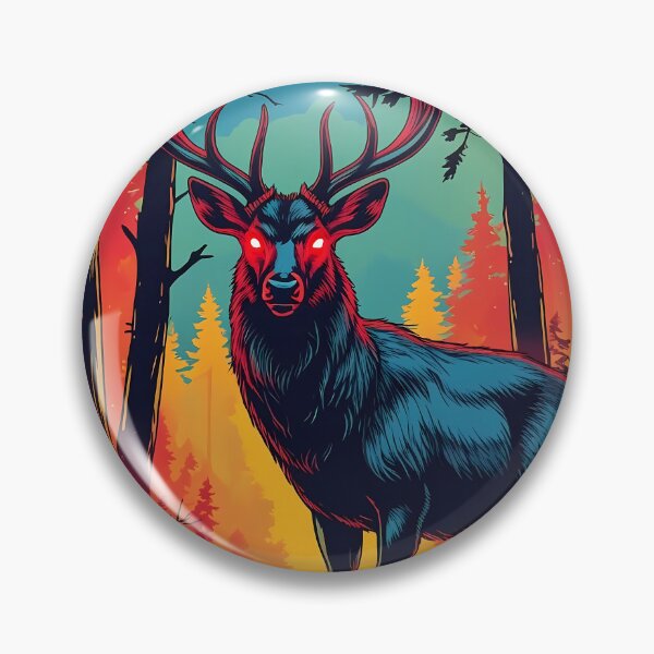 Artikelvorschau, Dunkelroter Hirsch, heidnische Kunst II, Skythenkopf-Design entworfen und verkauft von Scythianshead .
