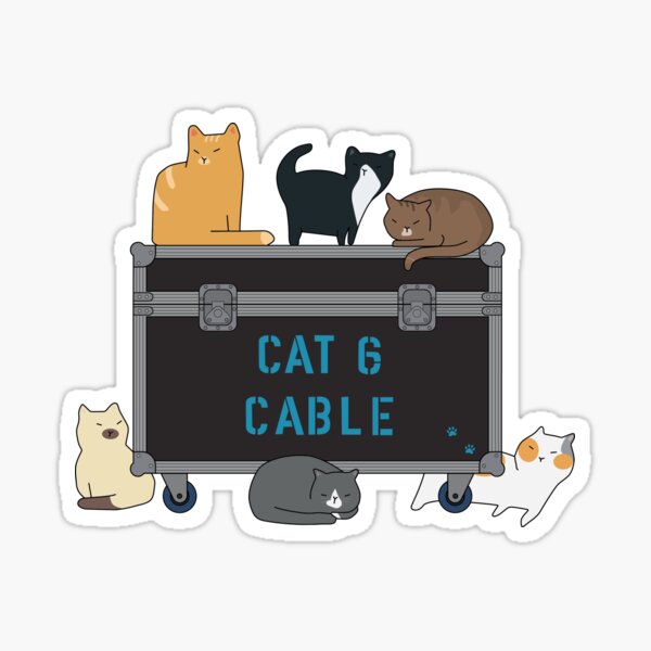 Vista previa del artículo con la obra «Caja de cables CAT6», diseñado y vendido por ColorBlockShop.