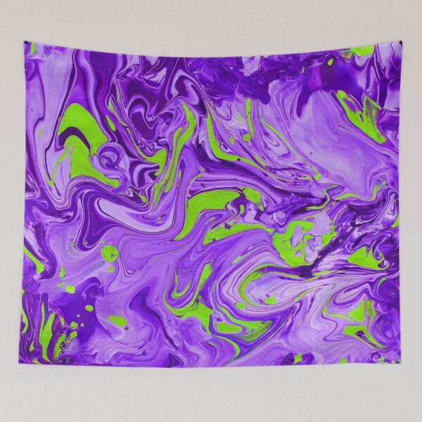 Item preview, Purple and Lime Green Swirl Acrylic Painted Art designed and sold by nicolebrei89.