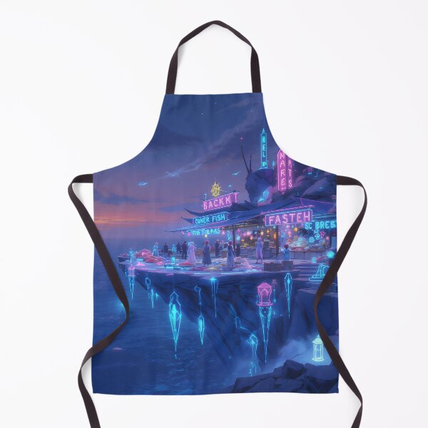 Item preview, Neon Night Market on the Cliff designed and sold by Manuel Rinaldi.