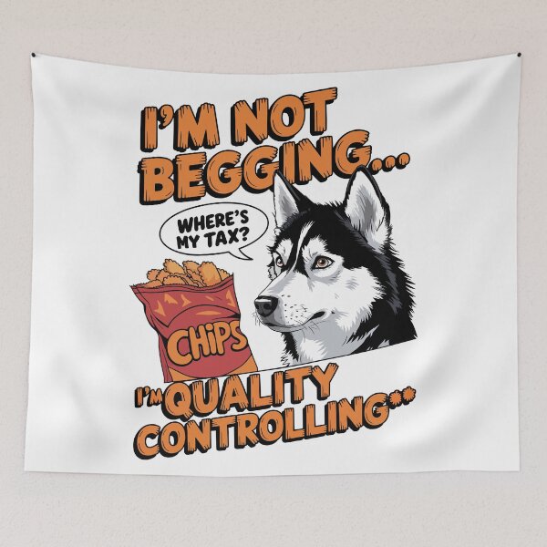 Item preview, Husky Chip Tax Patrol – I’m Not Begging Funny Dog Meme designed and sold by WildlifeInc.