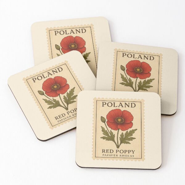 Item preview, Red Poppy Poland Postage Stamp Vintage Botanical designed and sold by Planthem.