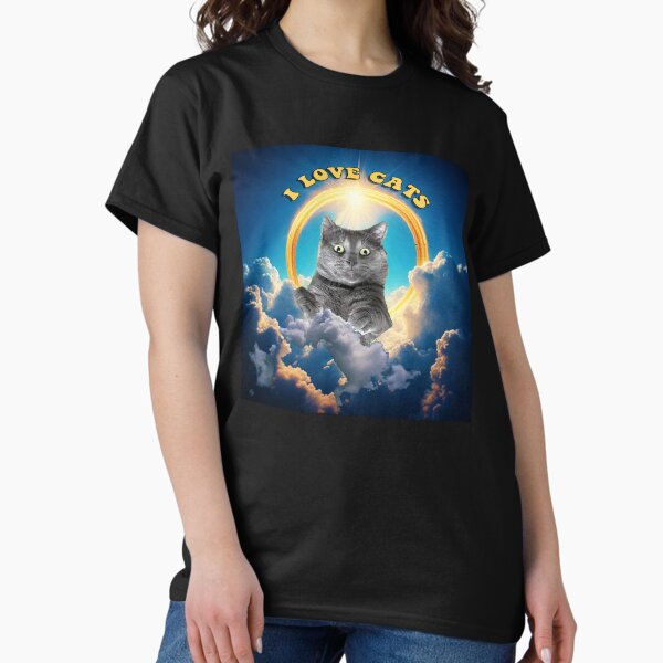 Vista previa del artículo con la obra «¡AMO A LOS GATOS!», diseñado y vendido por PSYCHOKITTY MERCH.