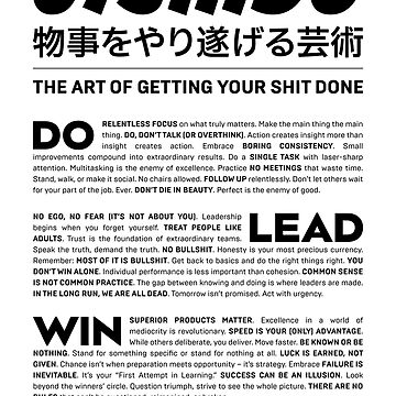 Artwork thumbnail, The GYSHIDO Manifesto Poster by GYSHIDO — The Art of Getting Your S#!% Done