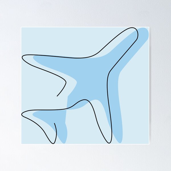 Item preview, Airplane line art designed and sold by TrulyRuby.