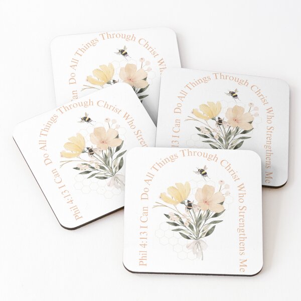 Item preview, All things through Christ cute Australian watercolor flora painted flowers designed and sold by immagymnast.