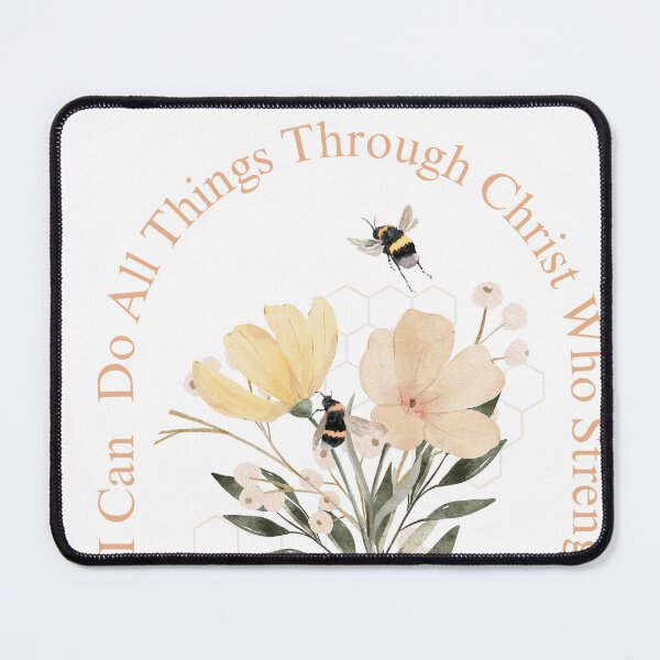 Item preview, All things through Christ cute Australian watercolor flora painted flowers designed and sold by immagymnast.