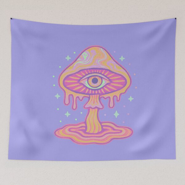 Item preview, All Seeing High Mushroom | Pastel Party Pink and Purple | Garden of Shrooms  designed and sold by Daniel Watts.