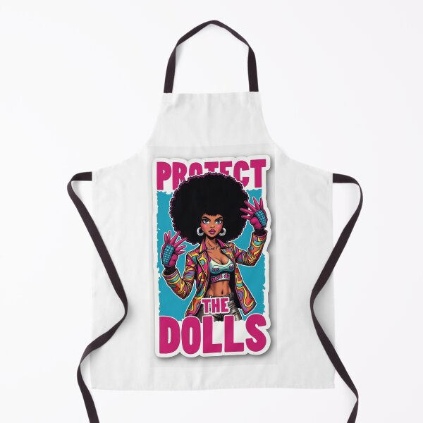 Item preview, Fierce Afro Doll Sticker – Protect The Dolls Artwork designed and sold by UrbanHuesOcean.