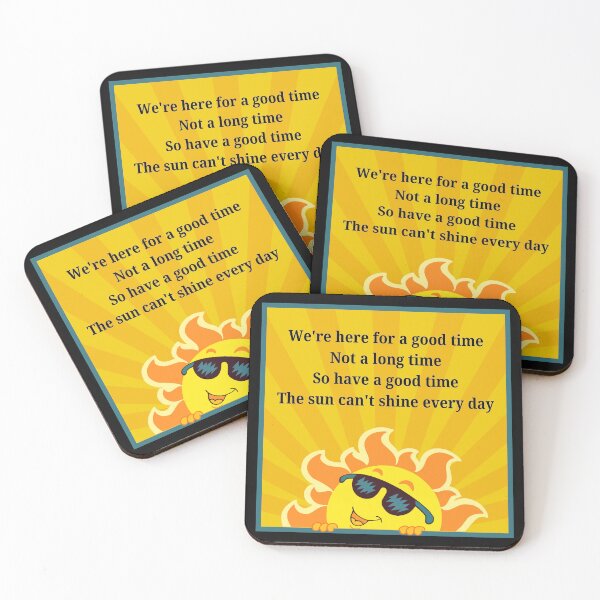 Item preview, Inspirational Sun Quote Graphic – “We’re Here for a Good Time” Design designed and sold by larissa-myrie.