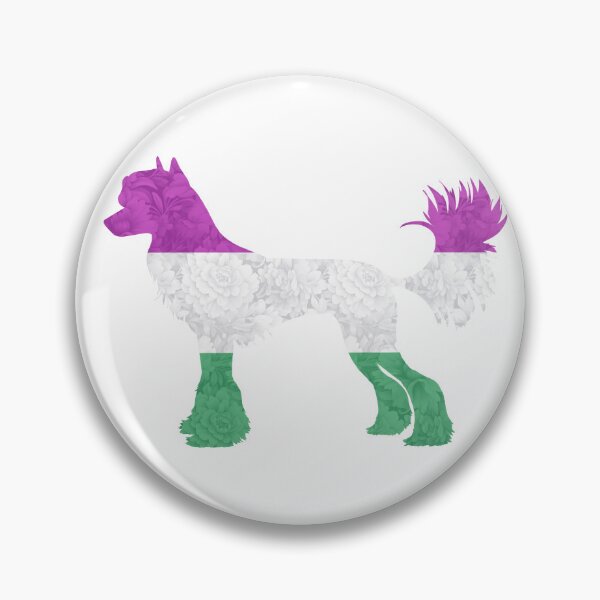 Item preview, Genderqueer Pride Chinese Crested Dog designed and sold by Spinyflowerart.