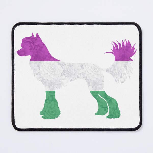 Item preview, Genderqueer Pride Chinese Crested Dog designed and sold by Spinyflowerart.