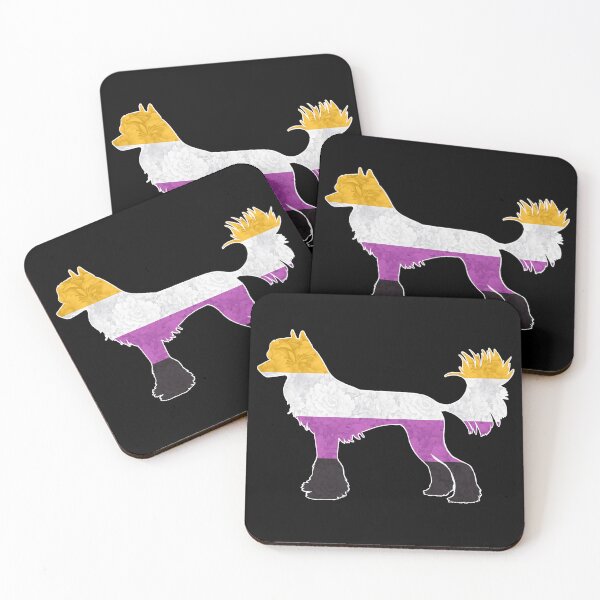 Item preview, Non Binary Pride Chinese Crested Dog designed and sold by Spinyflowerart.