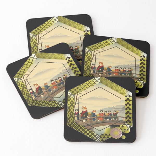 Item preview, Cats Departing Nihonbashi – Start of the Edo Journey designed and sold by Shivanyan.