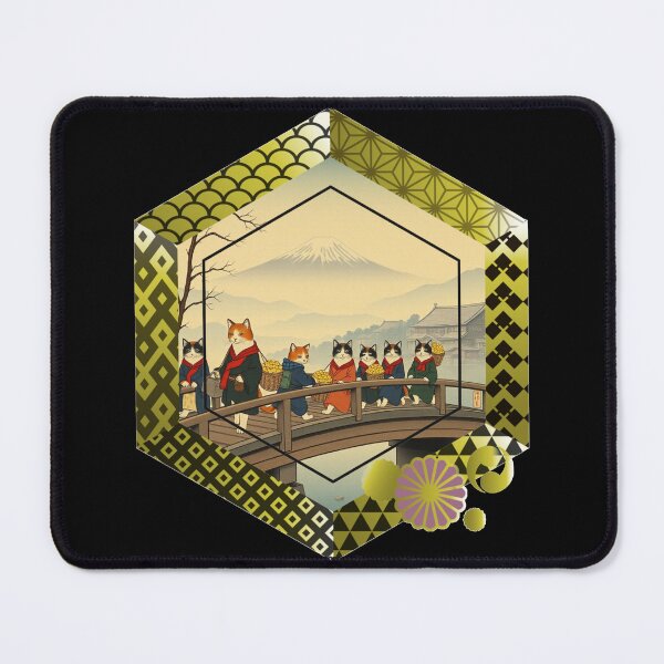 Item preview, Cats Departing Nihonbashi – Start of the Edo Journey designed and sold by Shivanyan.