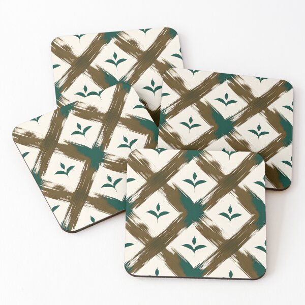 Item preview, Earthy Brushstroke and Leaf Pattern | Boho Rustic Green and Brown Throw Pillow Design designed and sold by FestivityFinds.