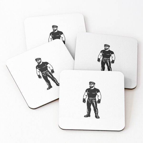 Item preview, Leather Daddy in Fitted Tee and Leather Pants – Bold Vector Illustration designed and sold by CheersQueers!.