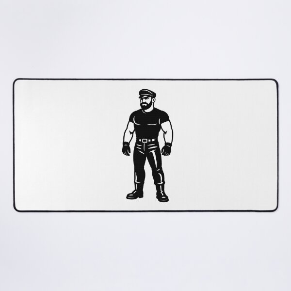 Item preview, Leather Daddy in Fitted Tee and Leather Pants – Bold Vector Illustration designed and sold by CheersQueers!.