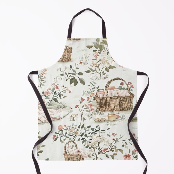Item preview, Romantic Floral Picnic Basket Pattern in Soft Pastel Tones designed and sold by PaintbrushPlace.