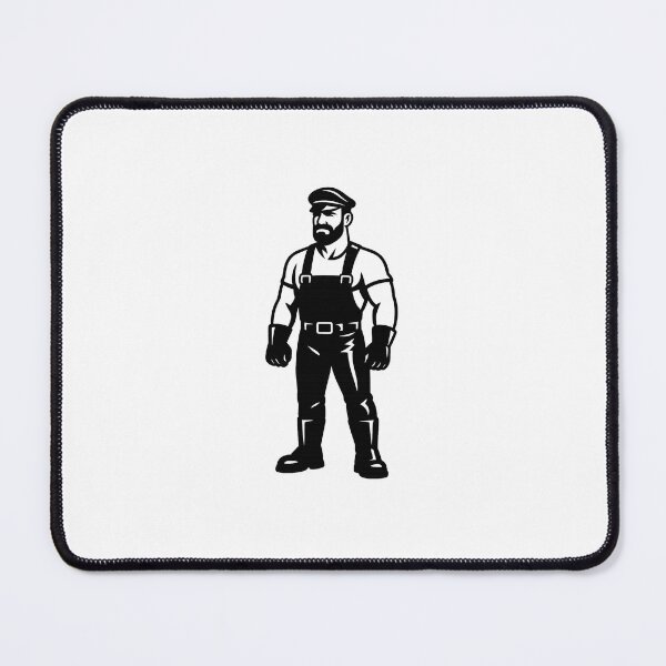 Item preview, Leather Daddy in Bib and braces – Bold Workshop Style Vector Art designed and sold by CheersQueers!.