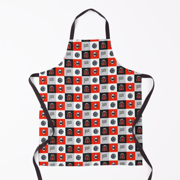 Item preview, Bold Formula 1 Racing Cartoon Sticker – Race Car, Helmet, Flag & Tire Design designed and sold by FestivityFinds.