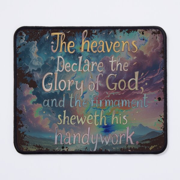 Item preview, Christian Bible Verse Art - Psalm 19:1 Sky & Scripture Landscape Design designed and sold by Kalandrakas Online.