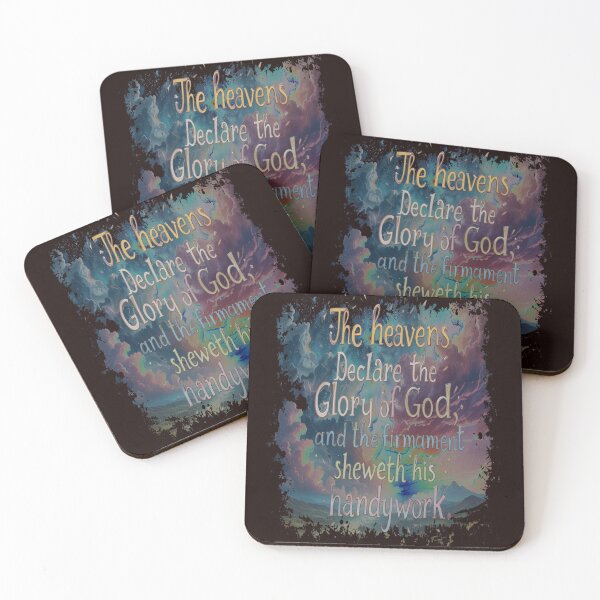 Item preview, Christian Bible Verse Art - Psalm 19:1 Sky & Scripture Landscape Design designed and sold by Kalandrakas Online.