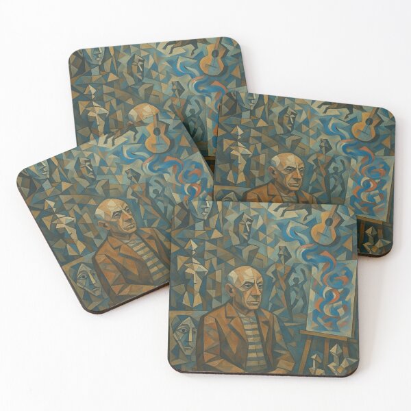 Item preview, Cubist Dream of Picasso's Studio – Abstract Modernist Portrait designed and sold by lapart.