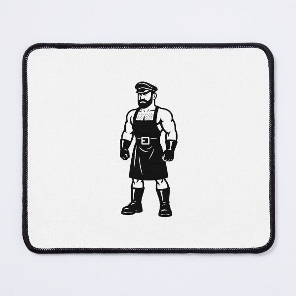 Item preview, Leather Daddy in Kilt and Boots – Bold Black & White Vector Art designed and sold by CheersQueers!.