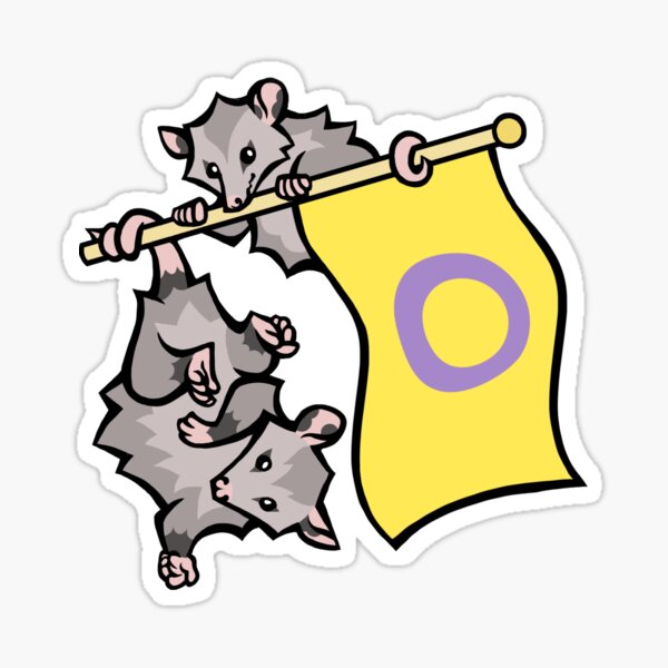 Aperçu de l'œuvre Opossum Intersex Pride créée et vendue par SkyeHazel.