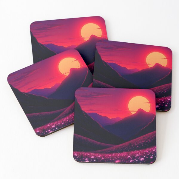 Item preview, Sunset AI Landscape | Sunset-Inspired AI Generated Wall Art designed and sold by typoinspired.
