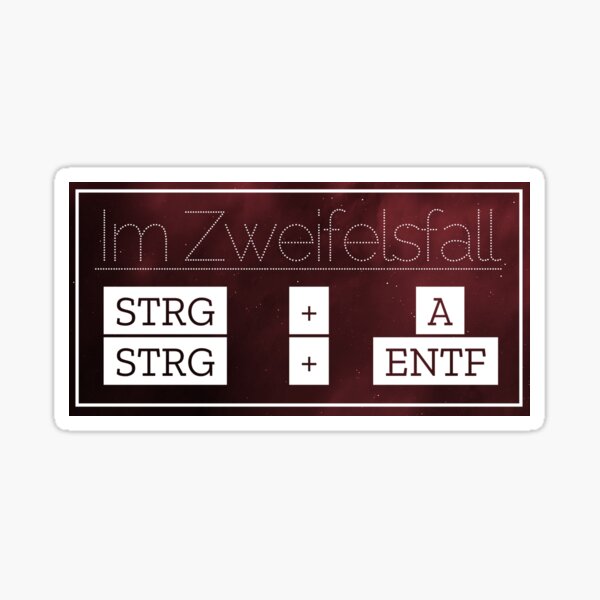 Im Zweifelsfall... (Rot) Sticker