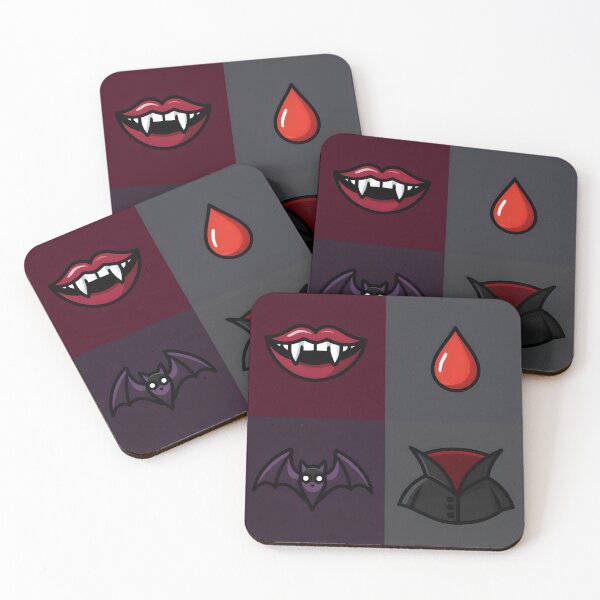 Item preview, Cute Vampire Dracula Aesthetic Sticker – Cartoon Bat, Fangs, Blood Drop & Cloak Design designed and sold by FestivityFinds.