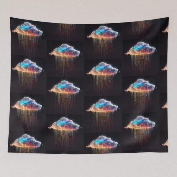Item preview, drawing of a beautiful celestial cloud rain  designed and sold by NivyasArtistry.