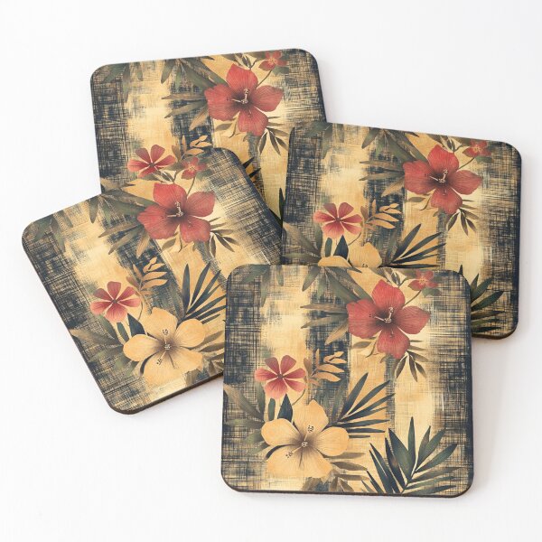 Item preview, Hawaiian Tapa Pattern – Earthy Floral Tribal Design designed and sold by Myra365Art.