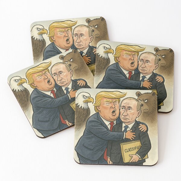 Item preview, The Cold Embrace: Trump’s Bear Hug on Putin designed and sold by Arden Snow | My Art.